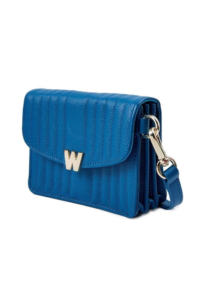 Wolf WOLF Women's Mimi Mini Bag with Wristlet & lanyard in Mid Blue - 3