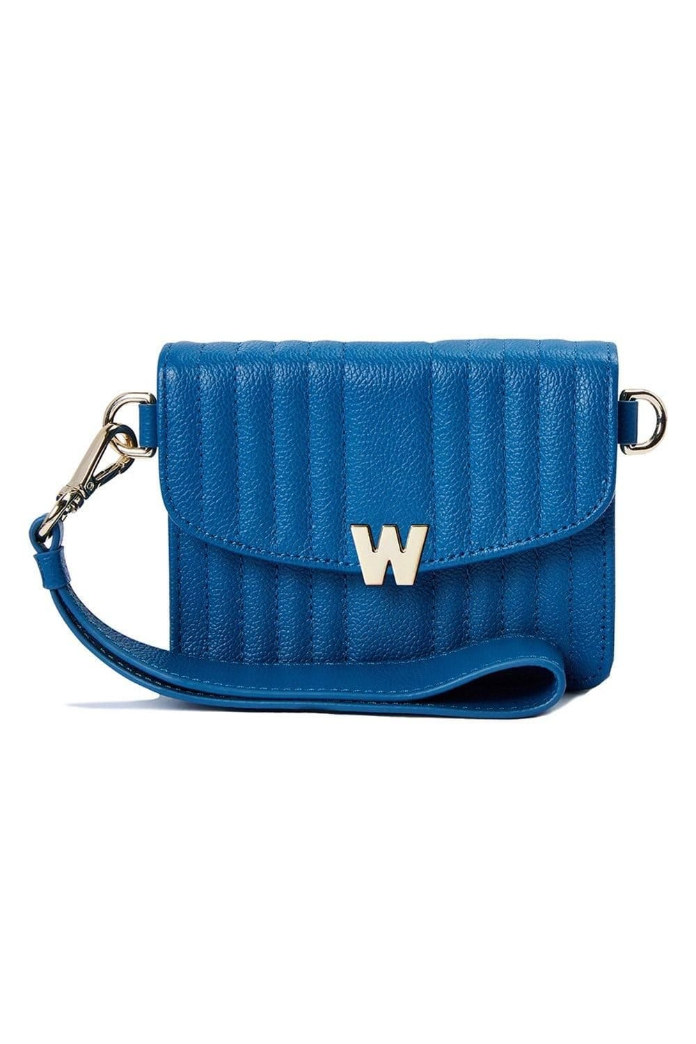 Wolf WOLF Women's Mimi Mini Bag with Wristlet & lanyard in Mid Blue - 4