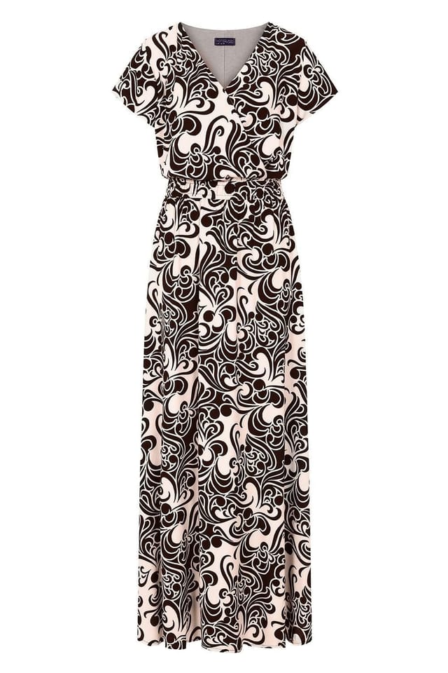 Hot Squash Hot Squash Women's Chiffon Wrap Top Maxi Dress in Cream - 3