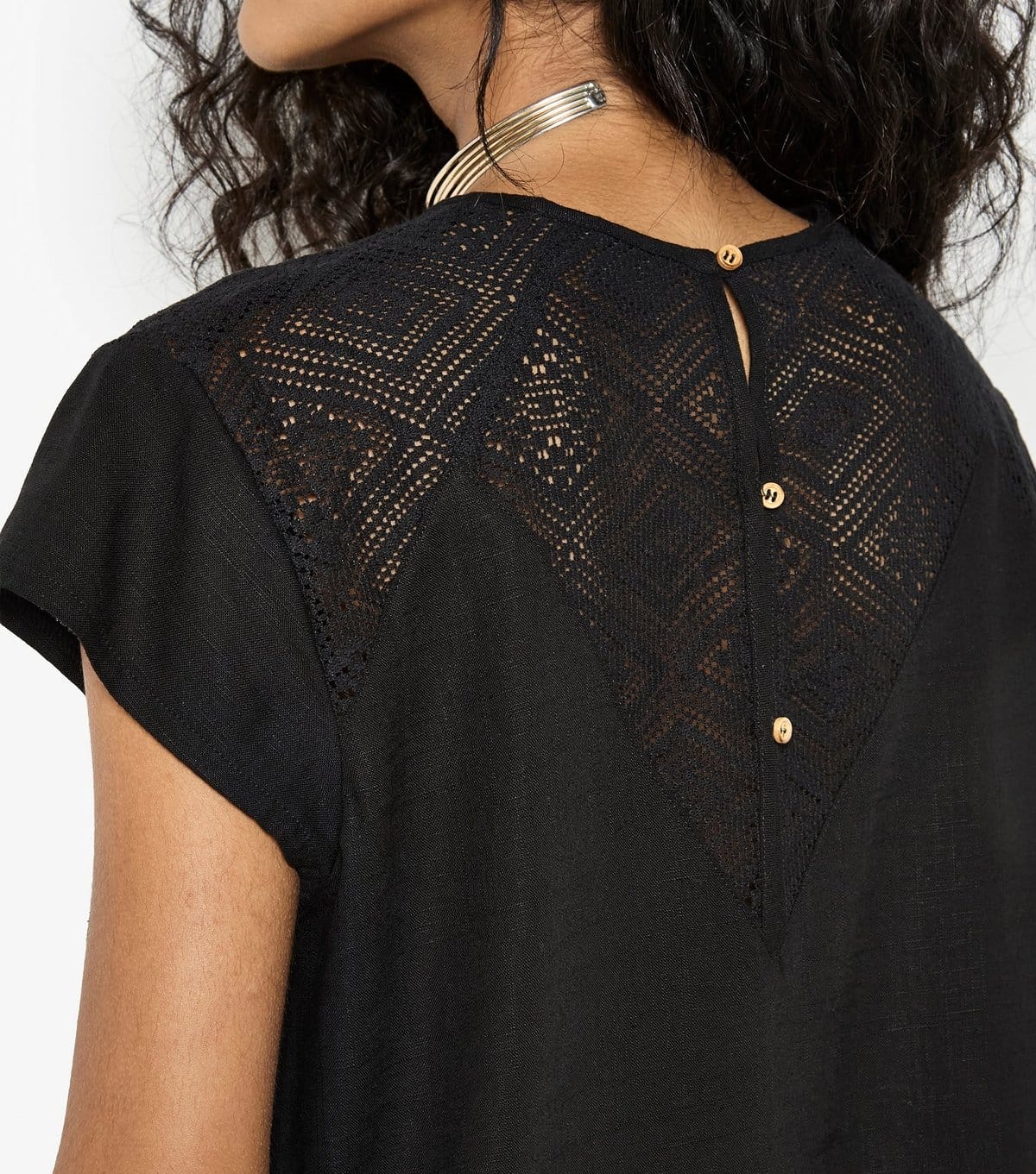 Apricot Women's Black Lace V Neck Top Apricot New Look - 4