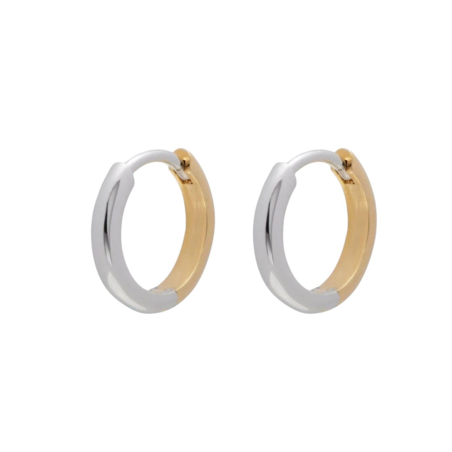 Gold Trip Gold Trip Women's Two Tone Huggie Hoops