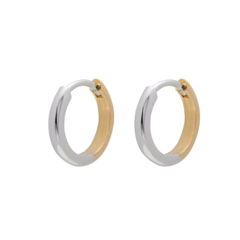 Gold Trip Gold Trip Women's Two Tone Huggie Hoops - 1