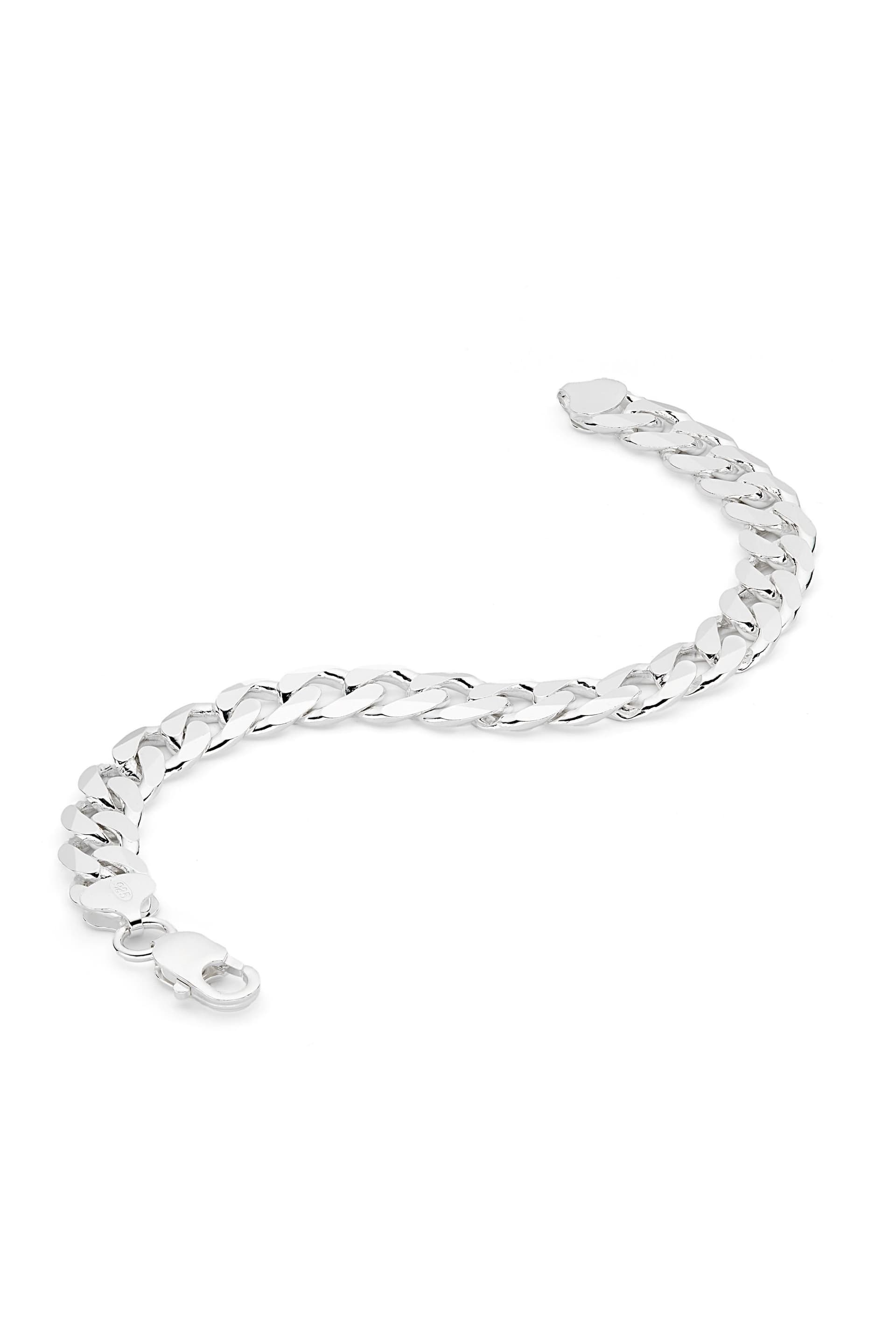 The Fine Collective The Fine Collective Men's Sterling Silver Curb Chain (9mm) Bracelet 8 inch