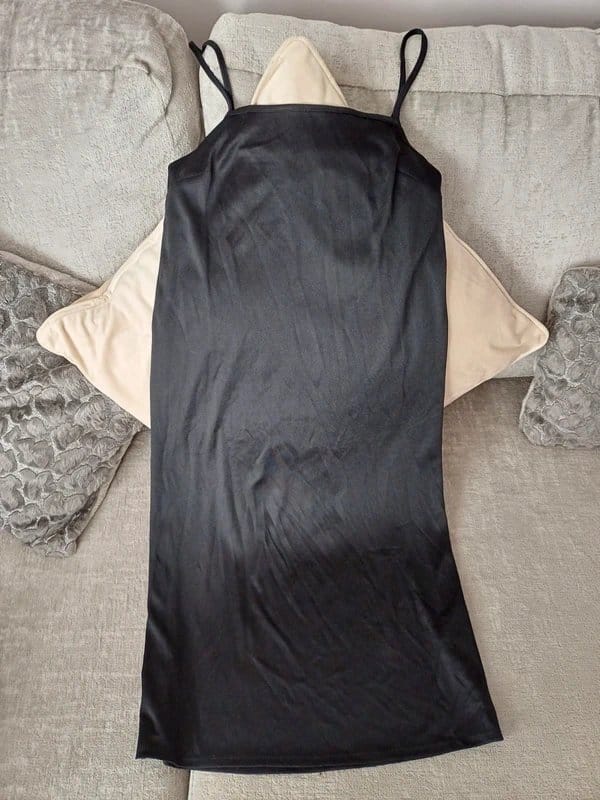ASOS Black Satin Midi Dress
