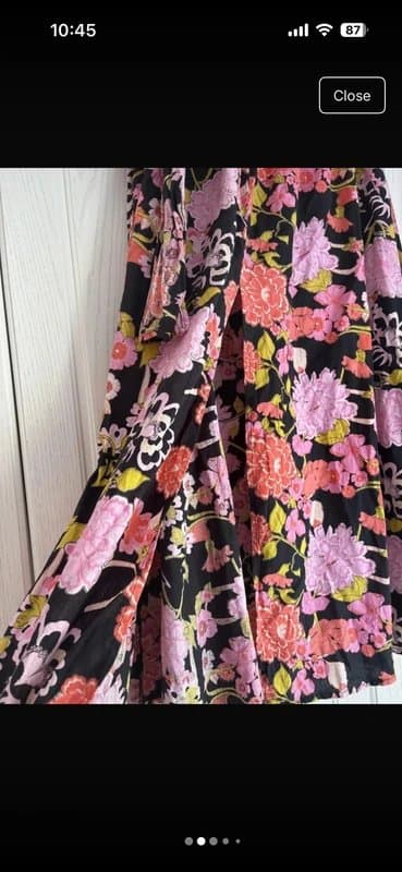 ASOS ASOS design uk 12 bright floral maxi skirt with split and tie waist