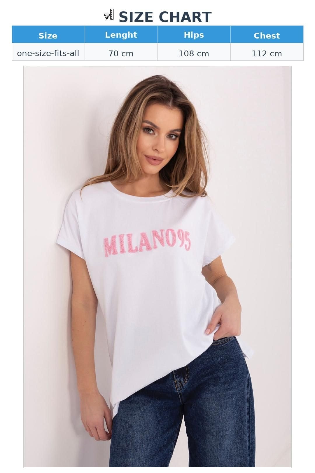 Love Lace Love Lace Women's Stylish Cotton Blend T-Shirt with Embossed Print in White - 4
