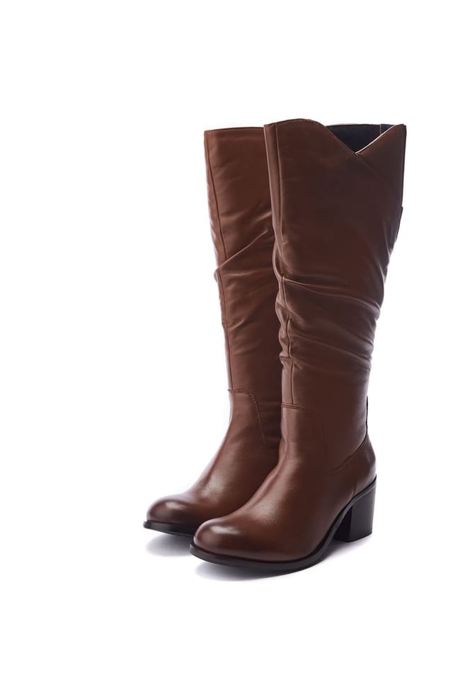 Moda In Pelle Moda In Pelle Women's 'Soleene' Leather Heeled Boots in Tan - 2