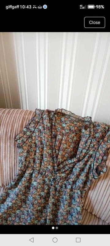 Vintage Dressing Ladies size medium sheer floral dress cover up