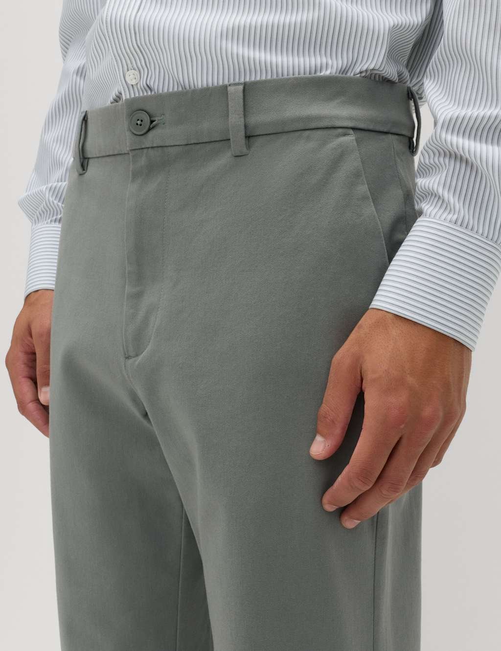 Marks & Spencer M&S The Ultimate Regular Fit Chinos Dark Sage - 2