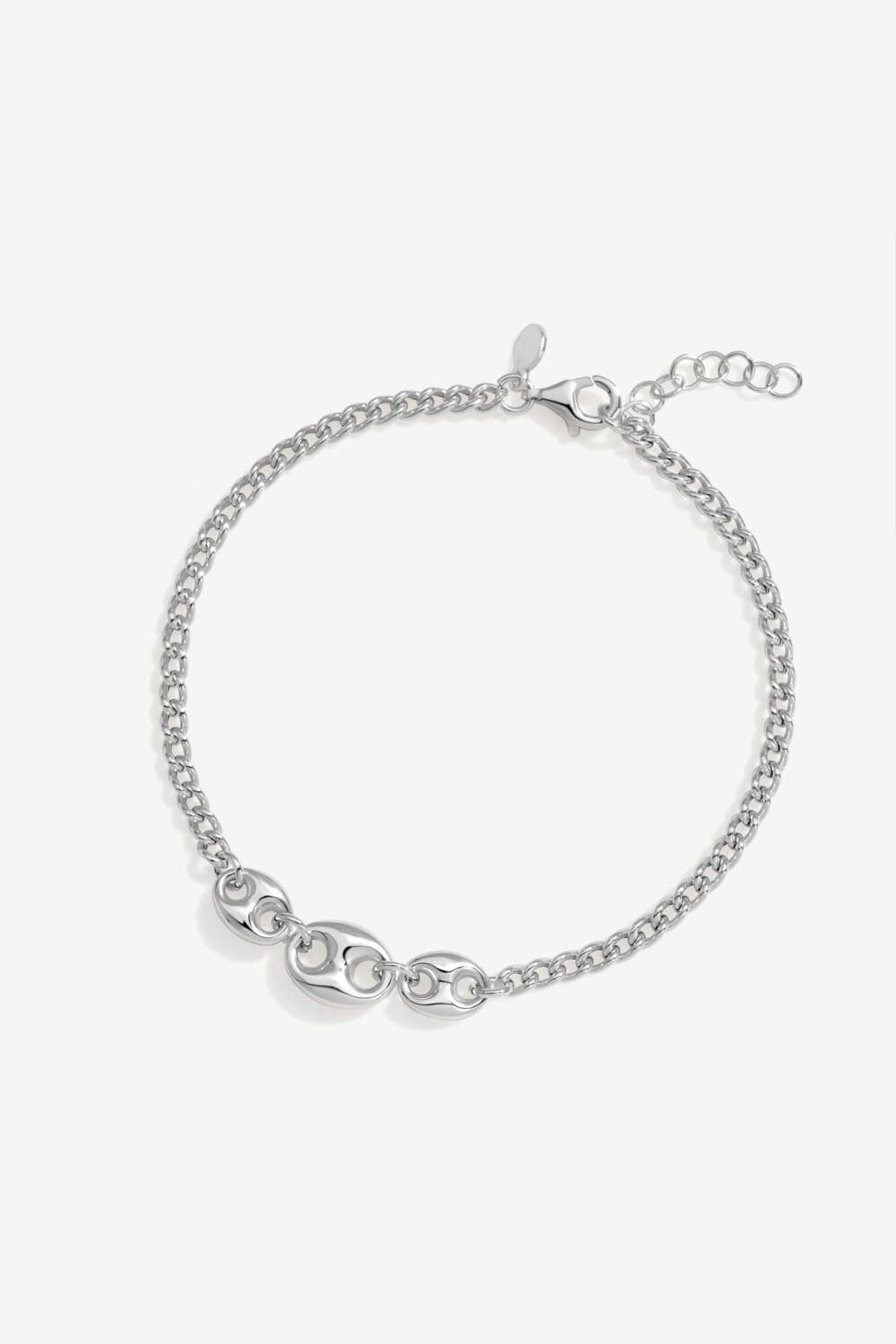 Simply Silver Simply Silver Women's Sterling Silver 925 Polished Link Bracelet - 1