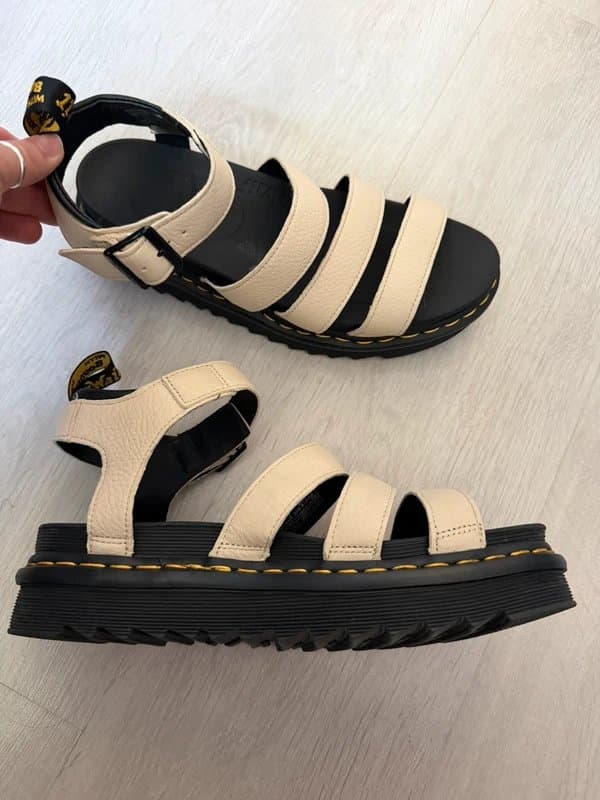 Dr. Martens Dr Martens Cream leather platform gladiator sandals. Size 6.5