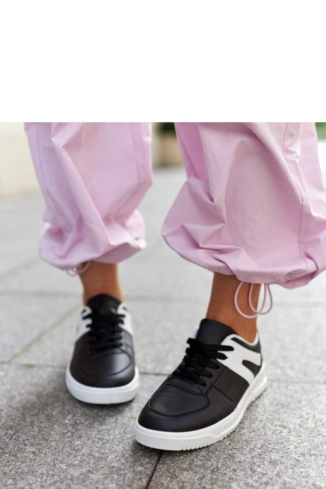 Love Lace Love Lace Women's Hagara Adidas Sport Sneakers Lace Up Low Profile Rubber Sole in Black - 2