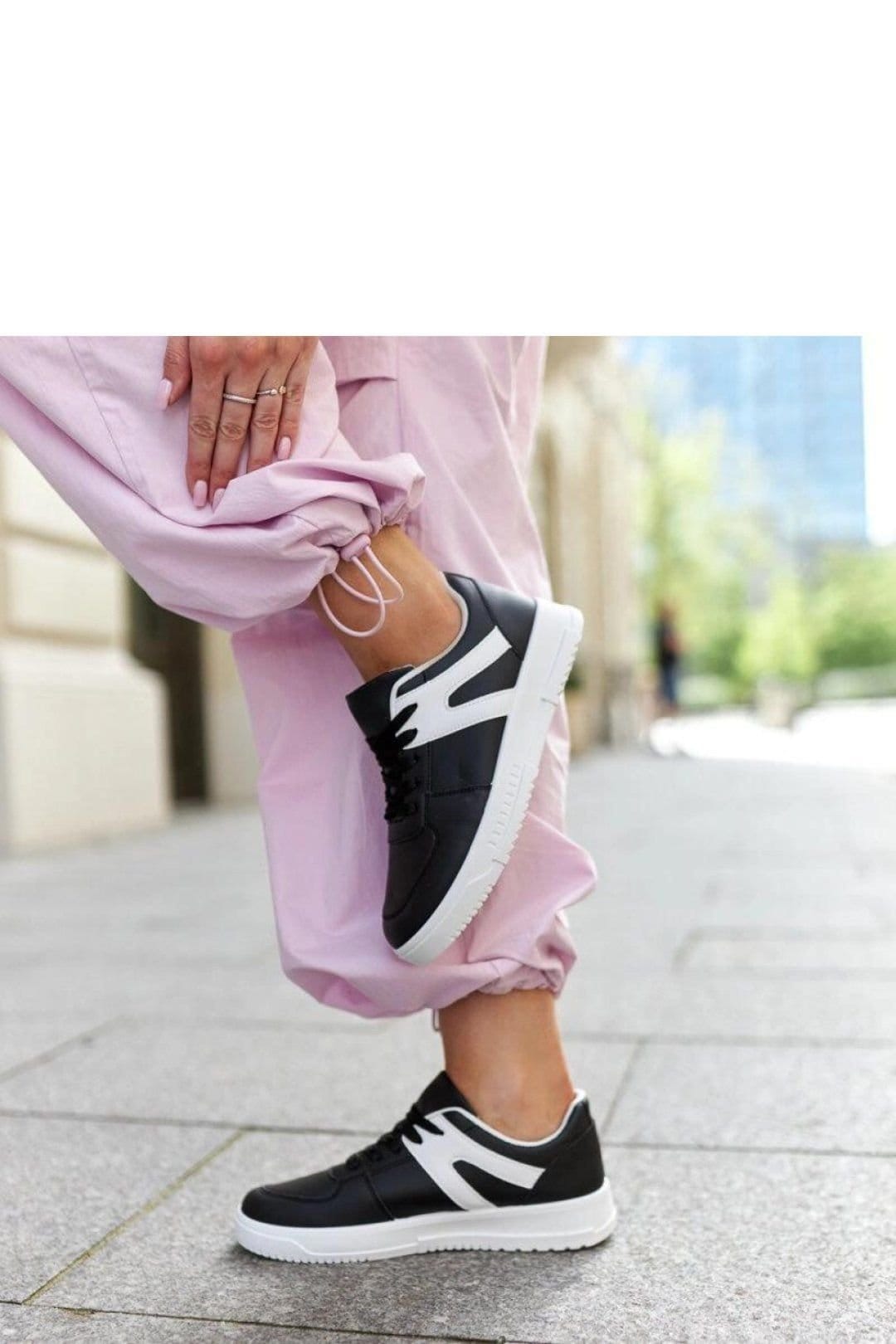 Love Lace Love Lace Women's Hagara Adidas Sport Sneakers Lace Up Low Profile Rubber Sole in Black - 4