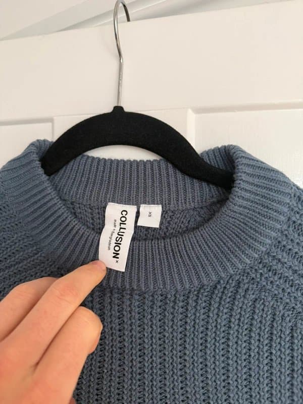 Collusion Blue knitted jumper