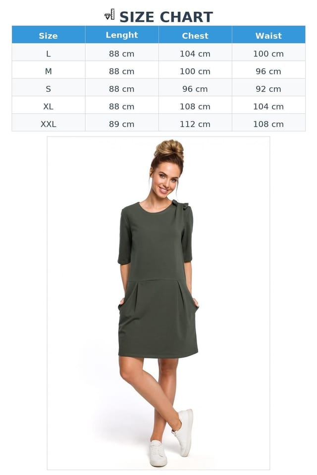 Love Lace Love Lace Women's Knitted Mini Dress with Bow Shoulder Pleats in Green - 3