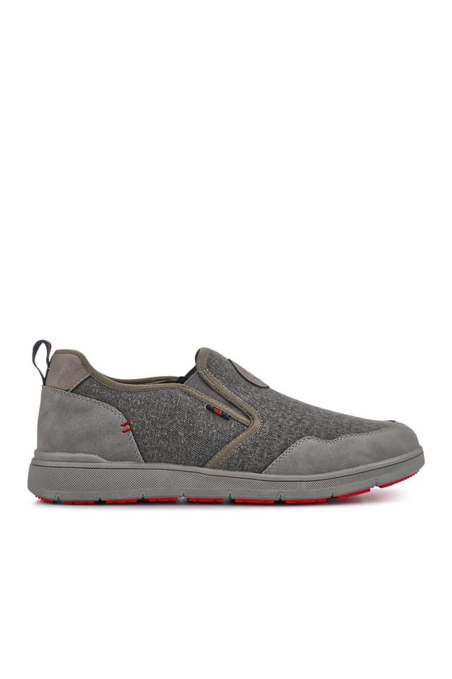 Pavers Pavers Men's Elasticated Fabric Slip-Ons in Grey - 2