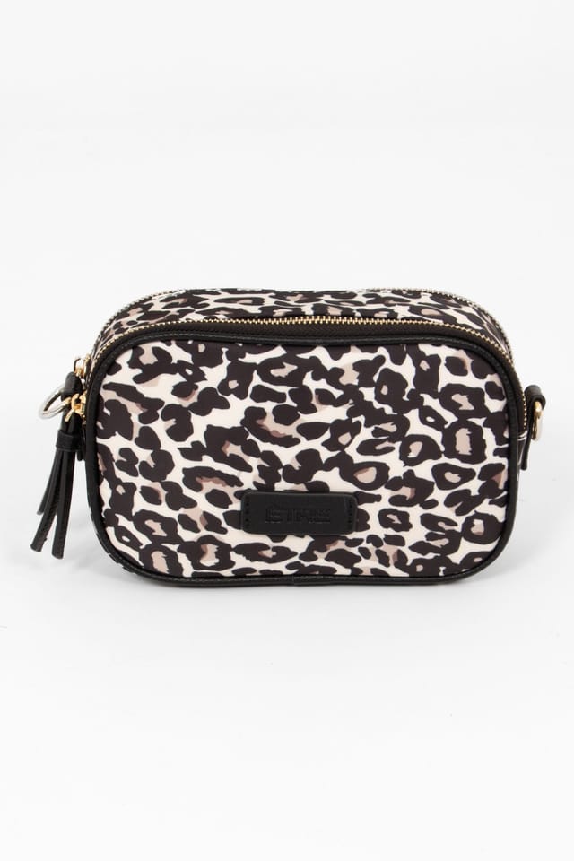 Etre Etre Women's Cream Leopard Print Crossbody Bag & Wristlet Purse Set - 2
