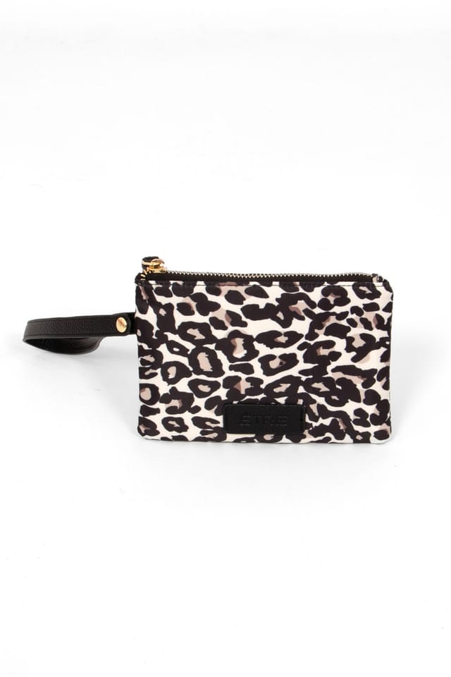 Etre Etre Women's Cream Leopard Print Crossbody Bag & Wristlet Purse Set - 3