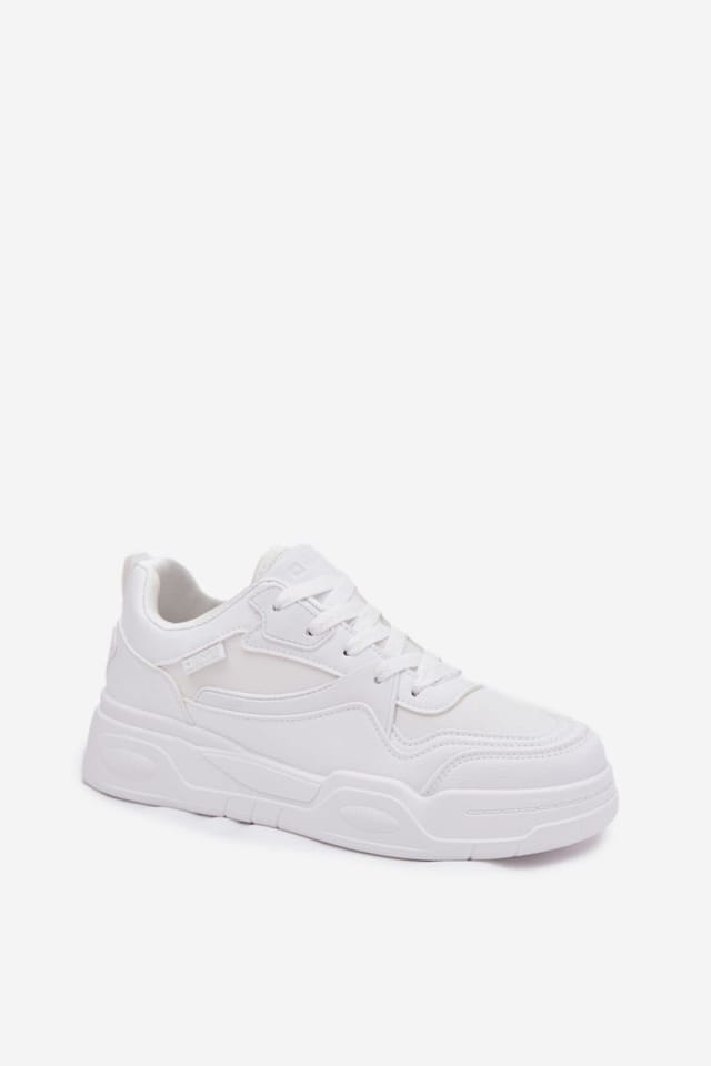 Love Lace Love Lace Women's Big Star Platform Sneakers Hi Poly Comfort in White - 2
