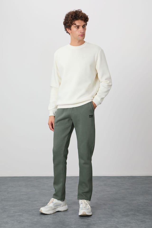 Tommy Life Tommy Life Men's Regular Fit Crew Neck Sweatshirt in Off-White - 2