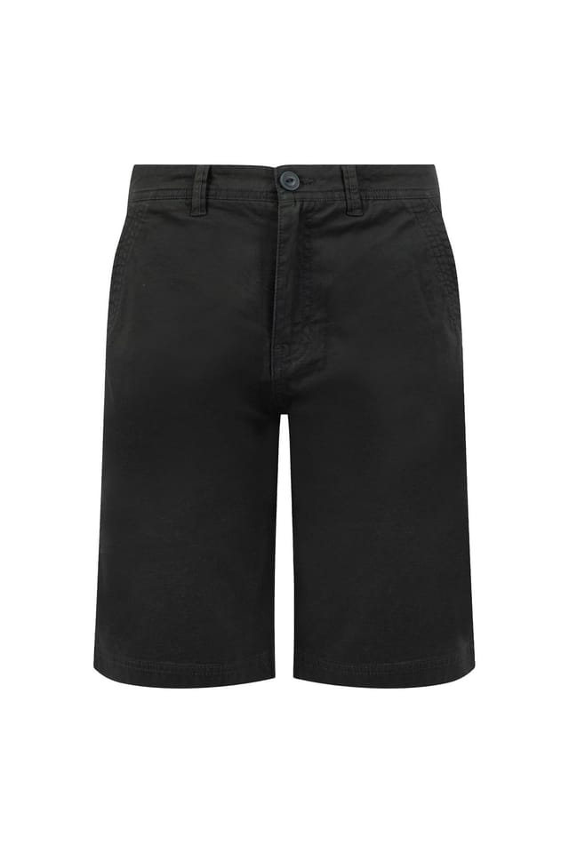 Weird Fish Weird Fish Men's Rayburn Cotton Flat Front Shorts in Jet Black - 2