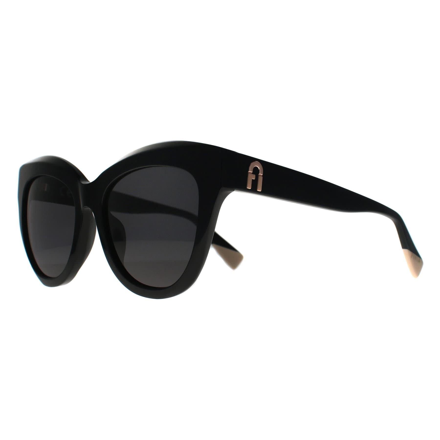 Furla Furla Women's Cat Eye Shiny Black Smoke Dark Grey SFU780