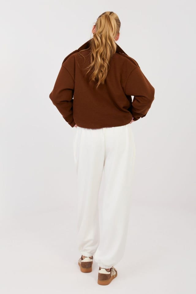Love Lace Love Lace Women's Soft Viscose Elastane Pleat Jogger in White - 3