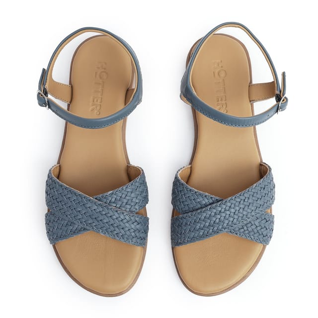 Hotter Hotter Women's Wide Fit 'Saskia' Sandals in Mid Blue - 3