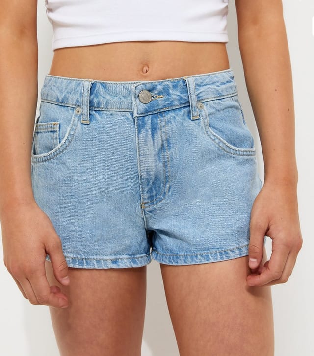 New Look Girls' Light Blue Denim Hot Pants New Look - 2