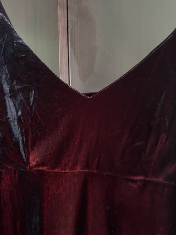 Sandro Sandro Paris Deep Burgundy Velvet Cami Top Small
