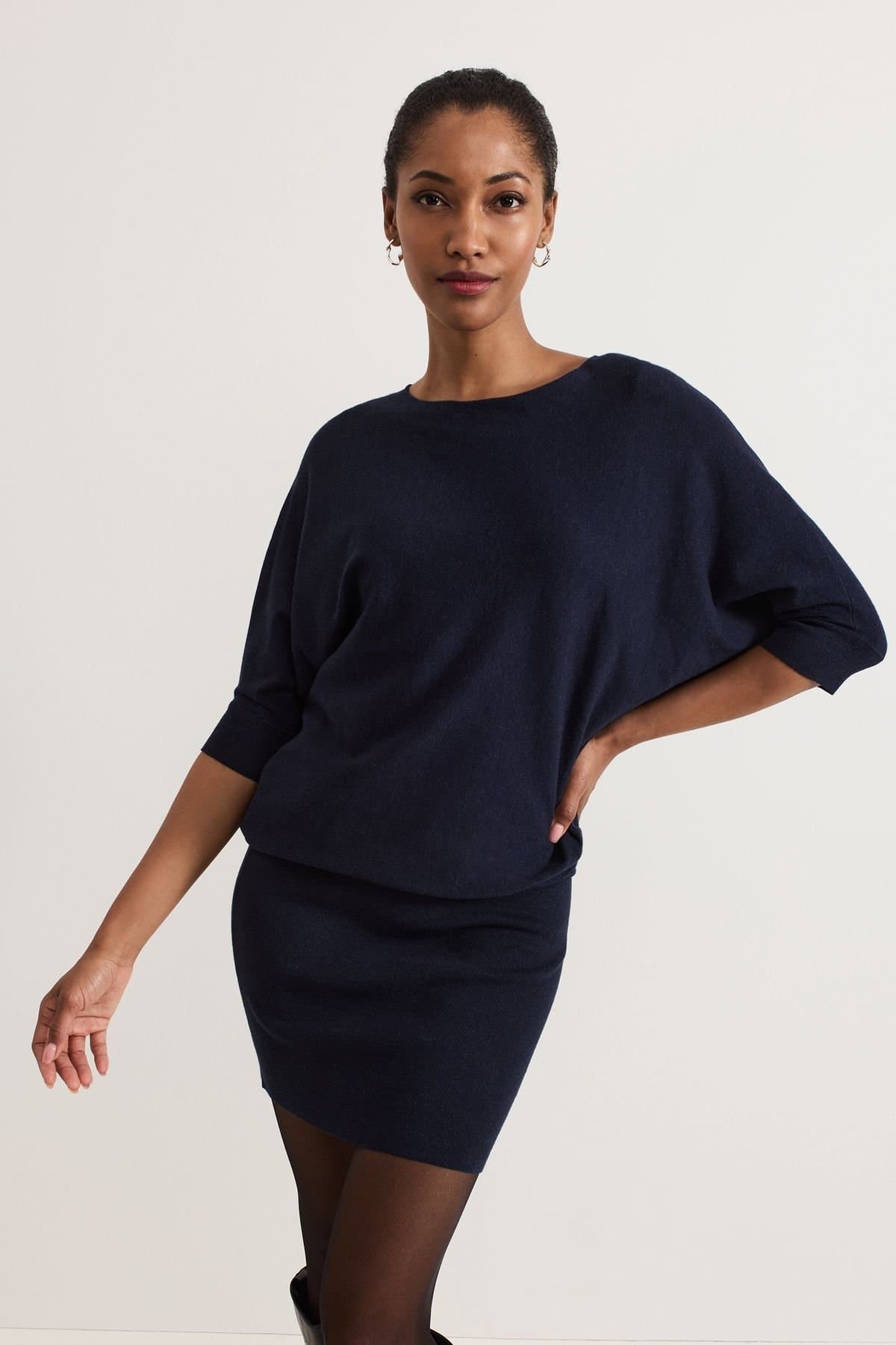Phase Eight Phase Eight Women's Becca Batwing Knitted Dress in Dark Navy