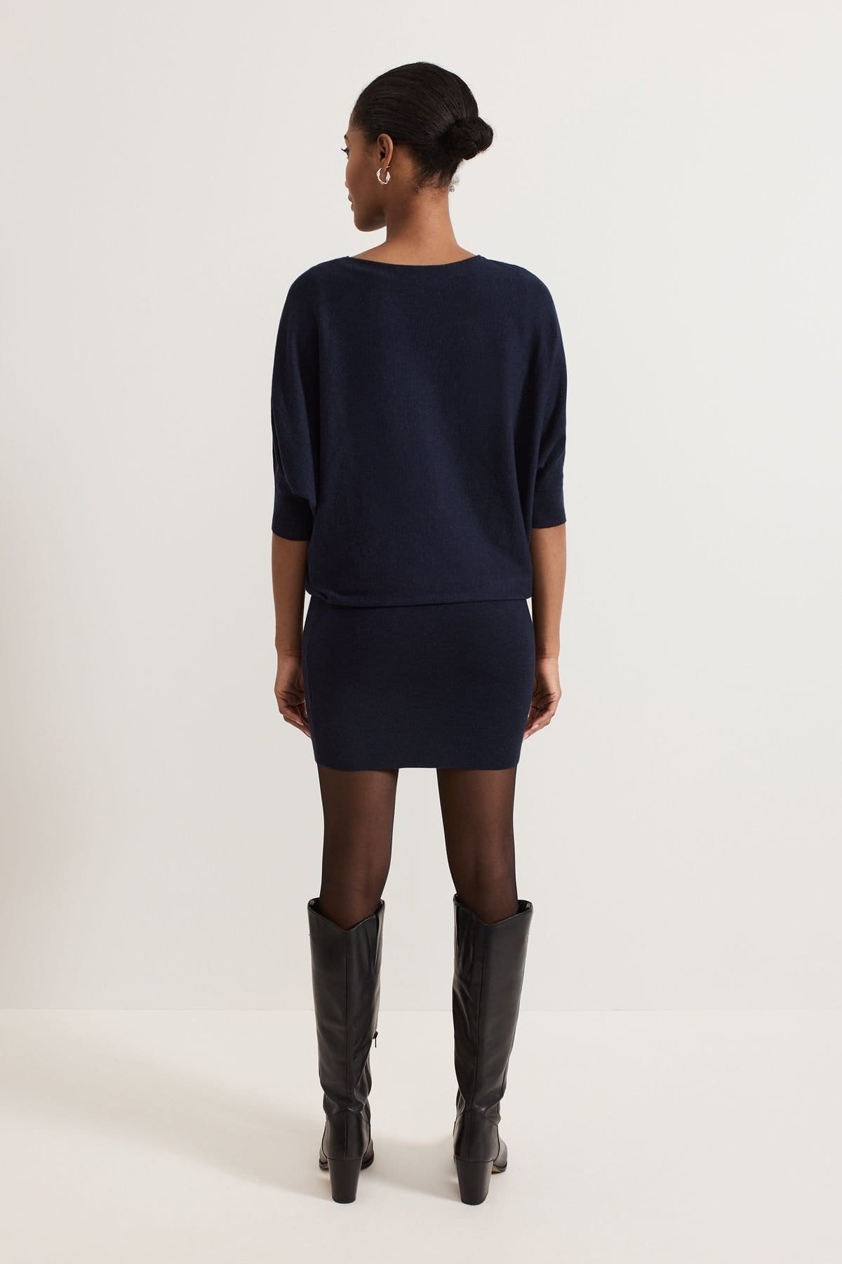Phase Eight Phase Eight Women's Becca Batwing Knitted Dress in Dark Navy - 4