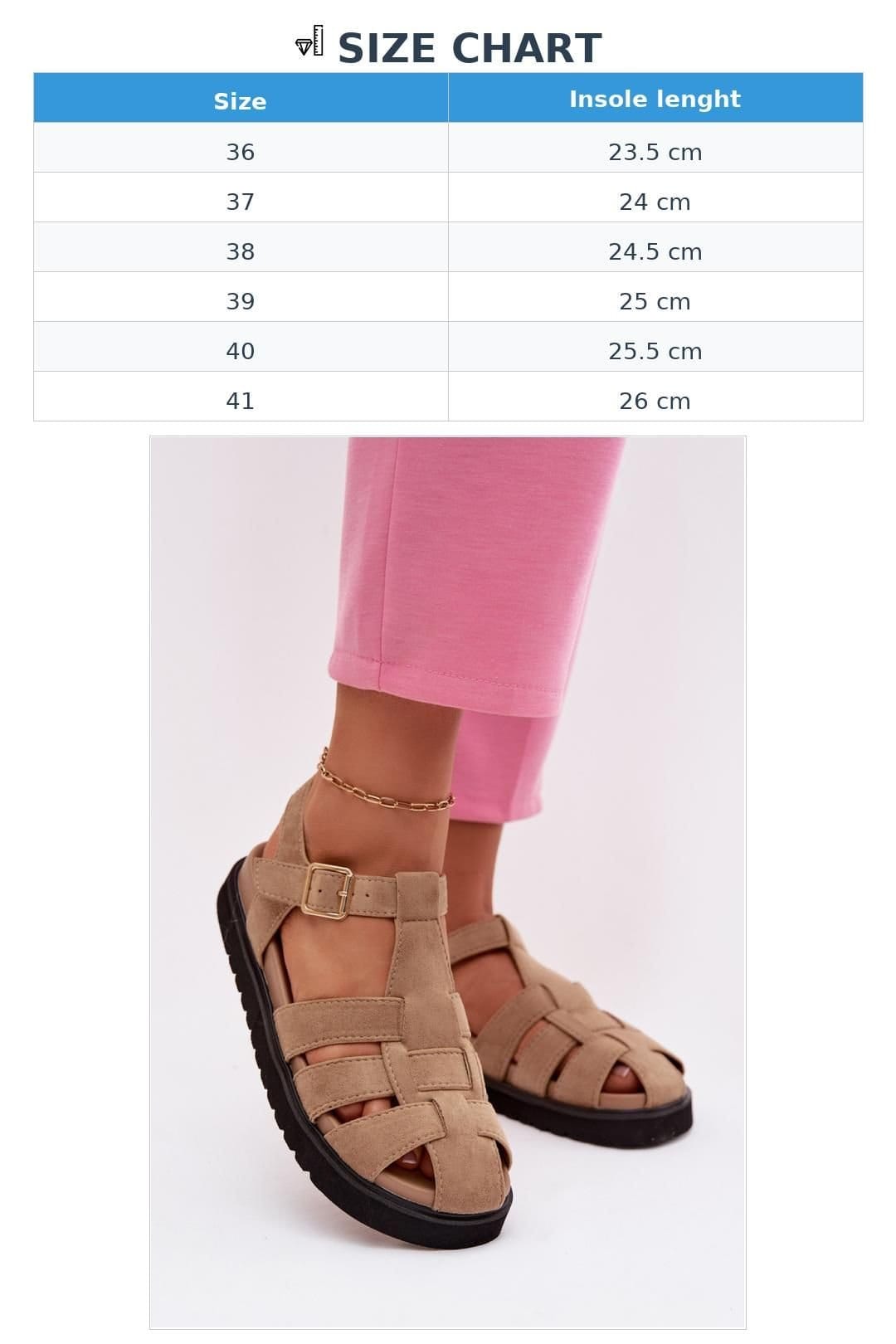 Love Lace Love Lace Women's Roman Style Platform Sandals with Adjustable Gold Buckle in Beige - 4