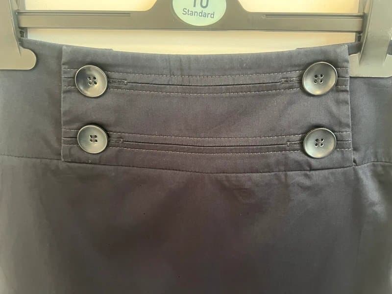 M&S Collection M&S limited collection vintage sailor skirt navy buttons and zip size 10