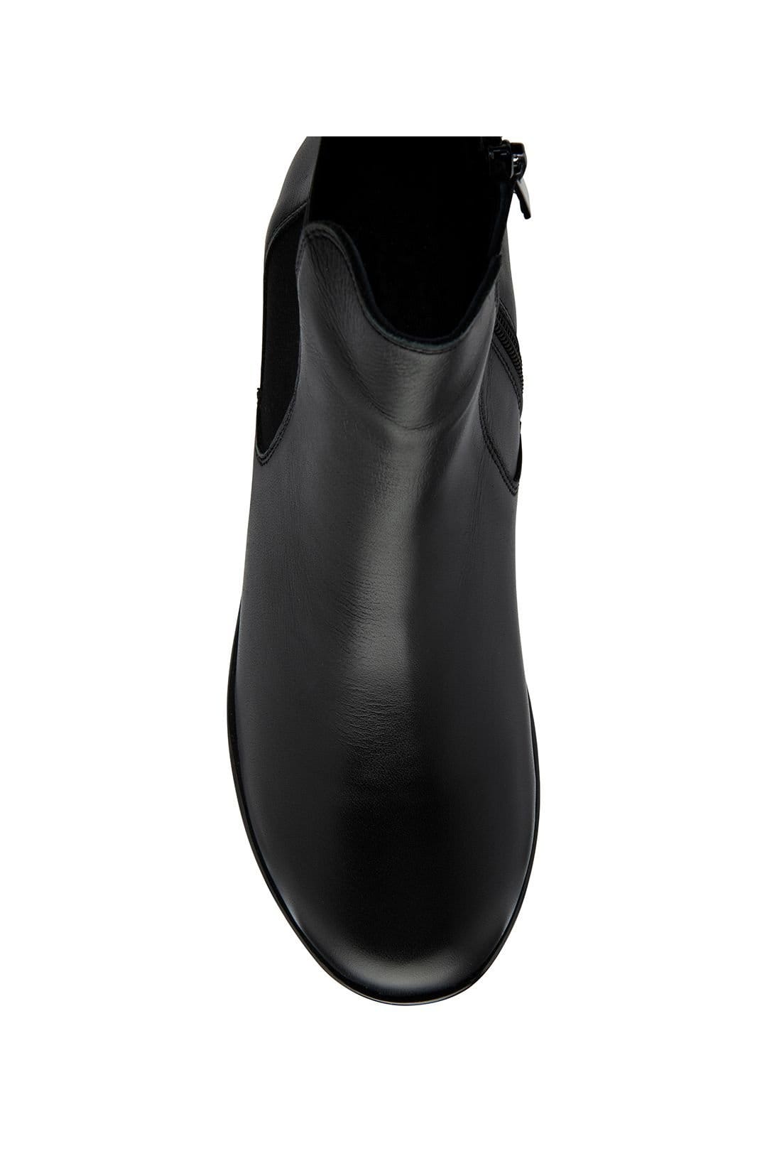 Lotus Lotus Women's Black Leather 'Dresden' Wedge Ankle Boots - 4