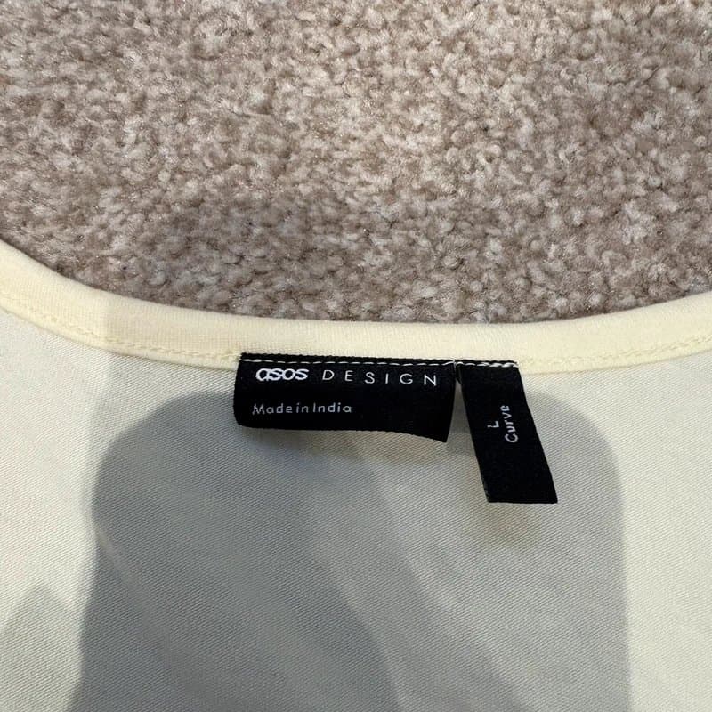 ASOS ASOS Yellow Sleeveless Tank Top  Size L