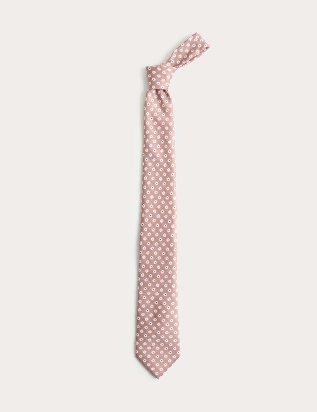 Marks & Spencer M&S Floral Printed Tie Pink Mix