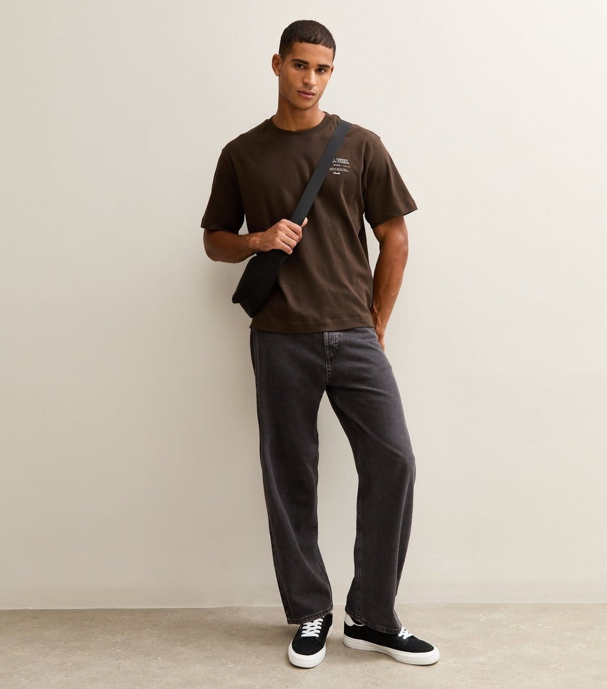 Jack & Jones Black Denim Straight Leg Jeans