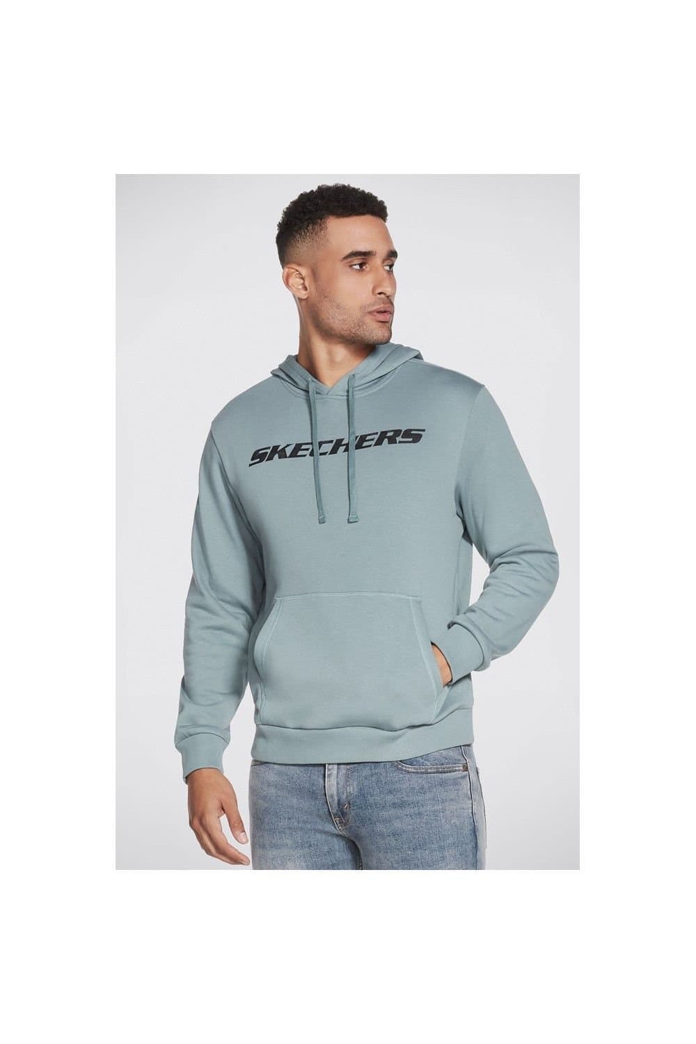 Skechers Skechers Men's Heritage Pullover Hoodie in Pale Blue