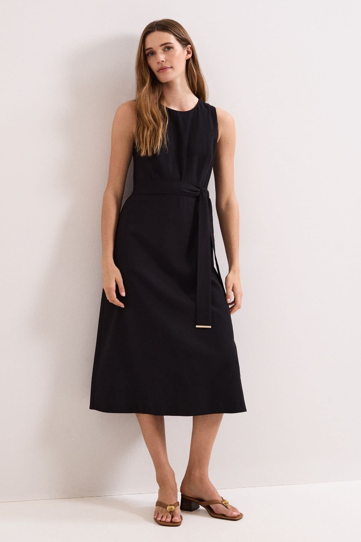 Phase Eight Phase Eight Black Sleeveless Midi Dress