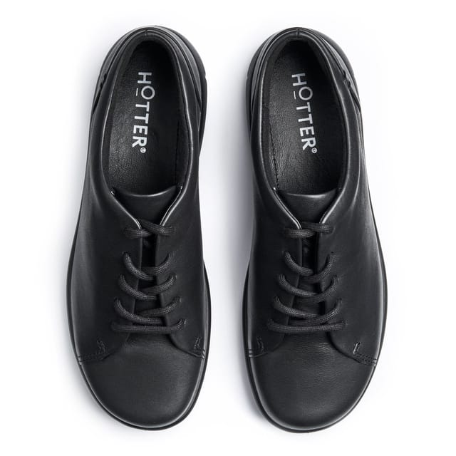 Hotter Hotter Women's Wide Fit 'Dew II' Casual Lace-Ups in Black - 3