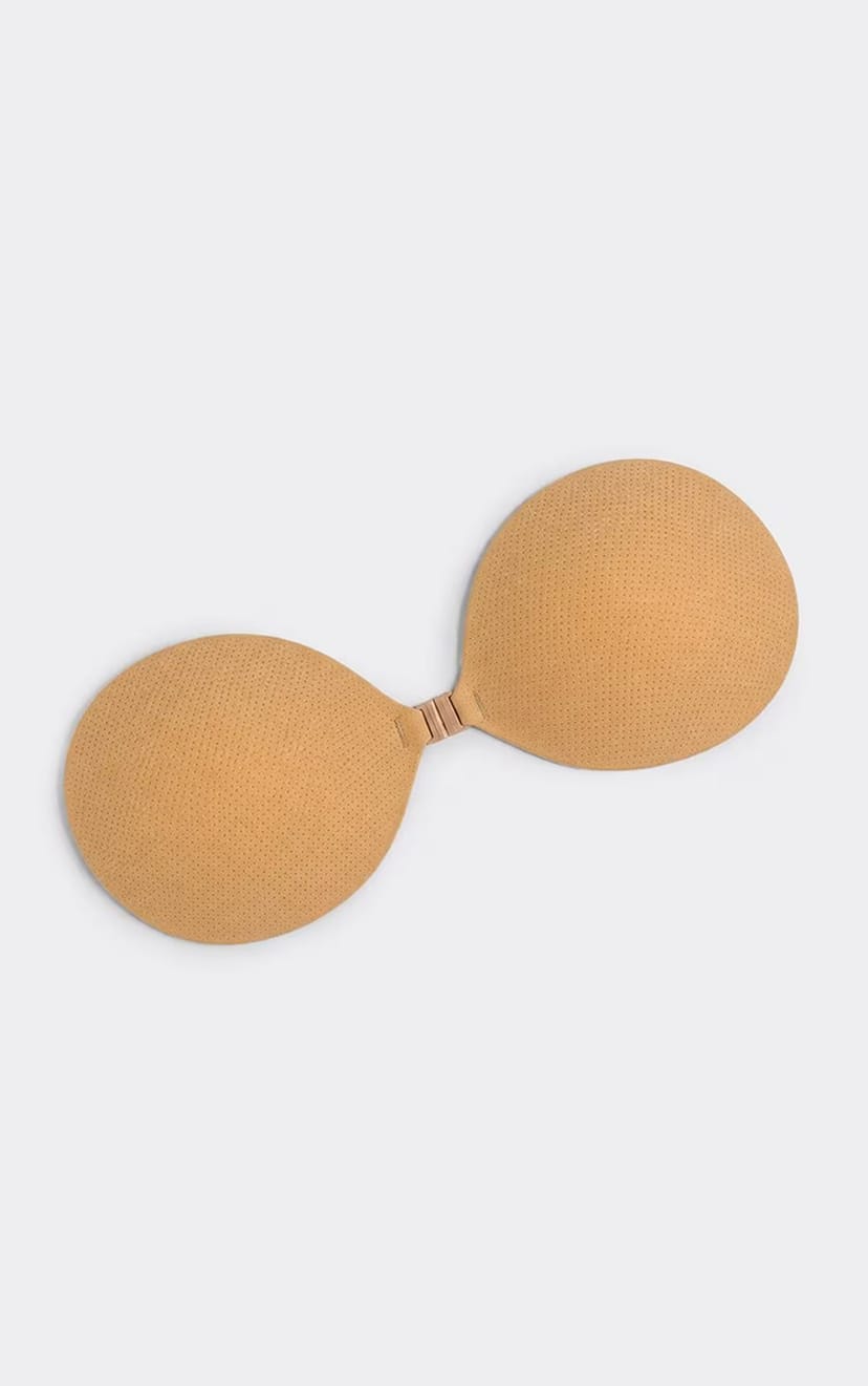 EGO Strapless Stick On Push Up Bra In Nude, Women's Size UK One Size - 1