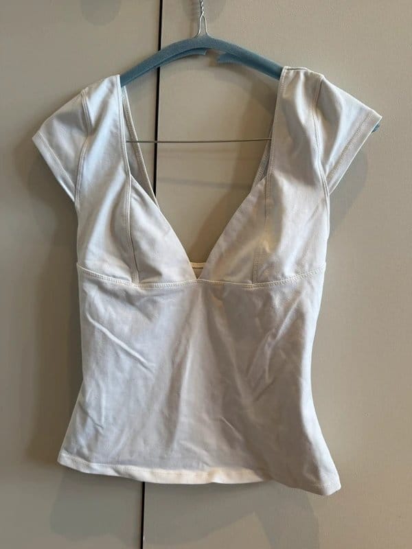 Free People White Duo Corset Cami Top
