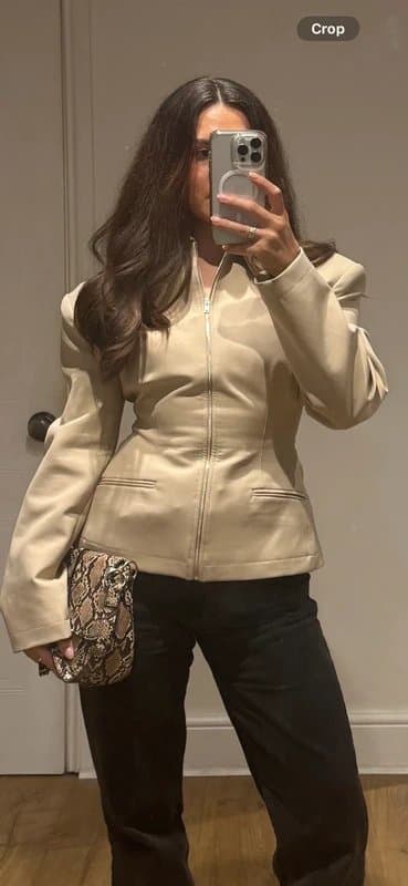 ASOS ASOS Beige Zip Blazer