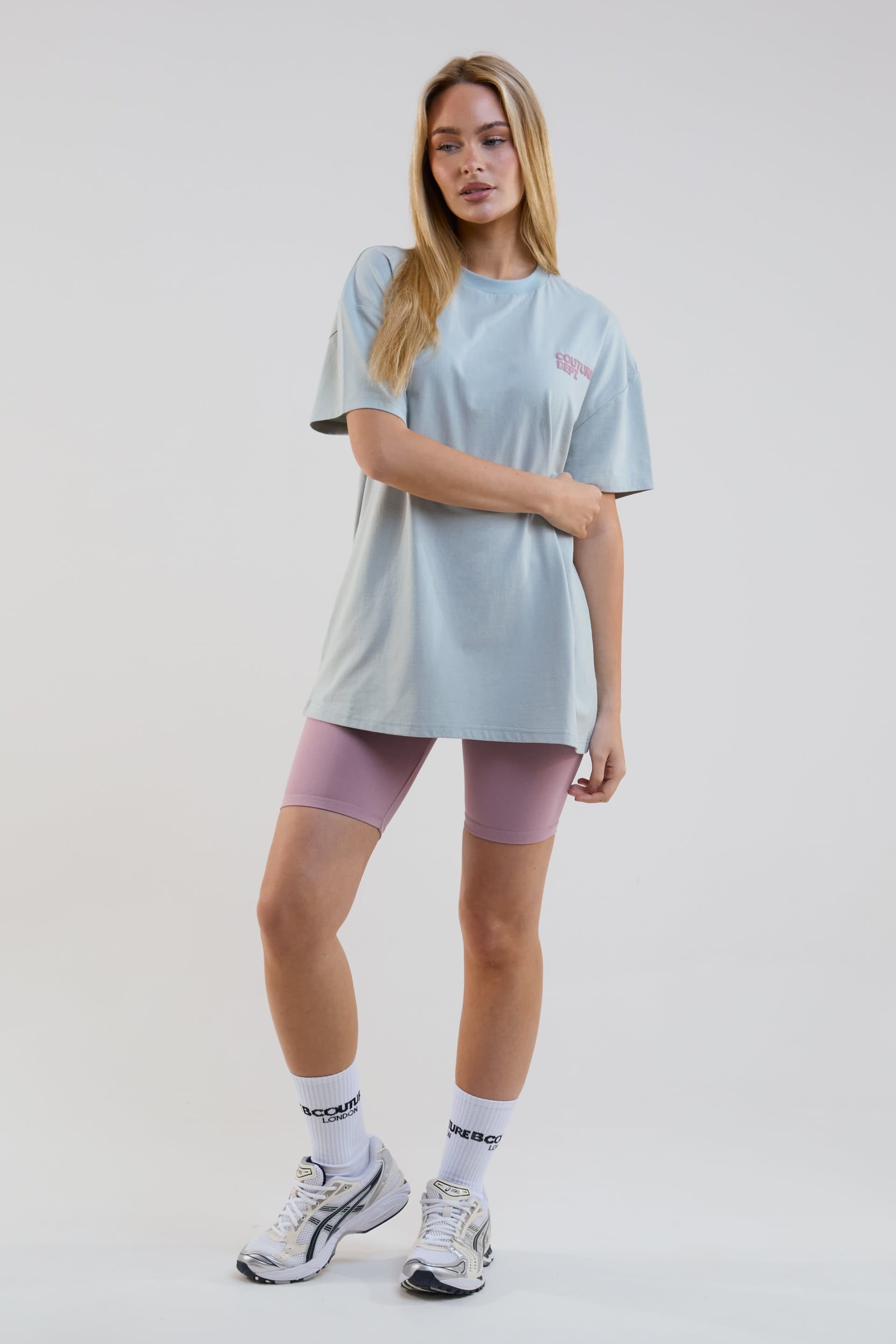 BCouture BCouture Women's Cycling Shorts & T-Shirt Set in Blue