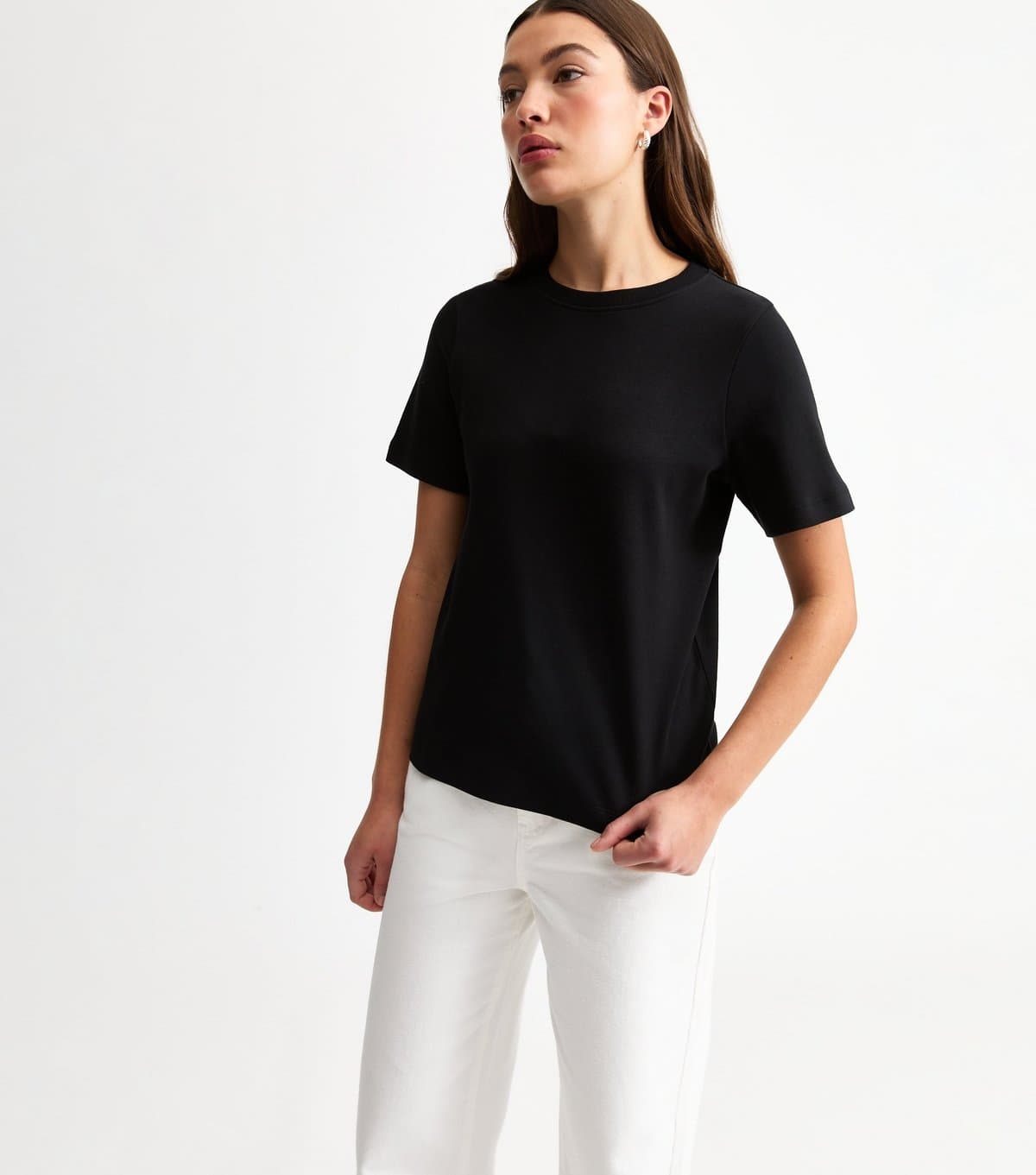 New Look New Look Black Heavyweight Cotton T-Shirt