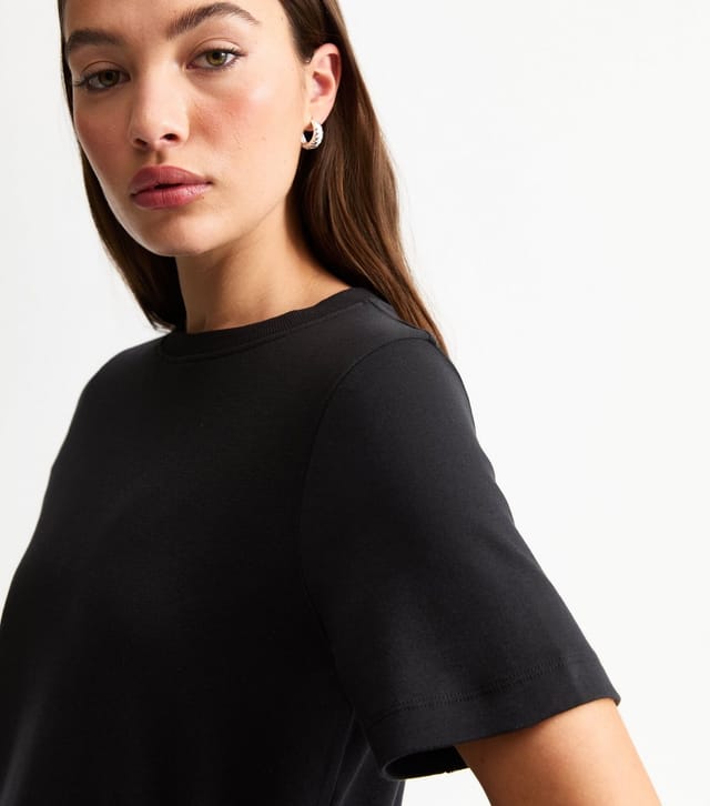 New Look Women's Premium Black Heavyweight Cotton T-Shirt New Look - 3