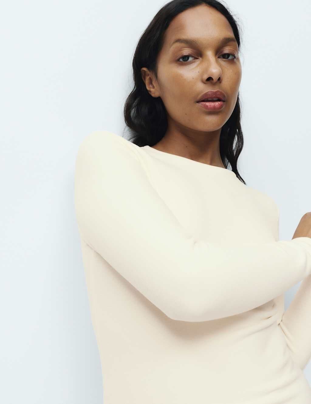 Marks & Spencer M&S Heatgen™ Maximum Thermal Fleece Top Light Cream