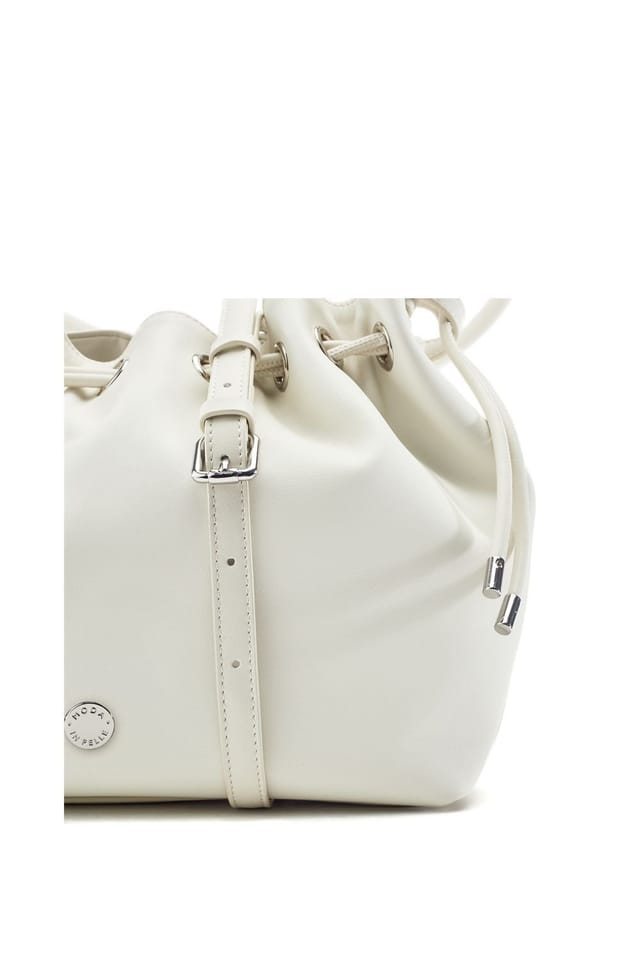 Moda In Pelle Moda In Pelle Women's 'Briela Bag' Leather Shoulder Bag in Off-White - 3