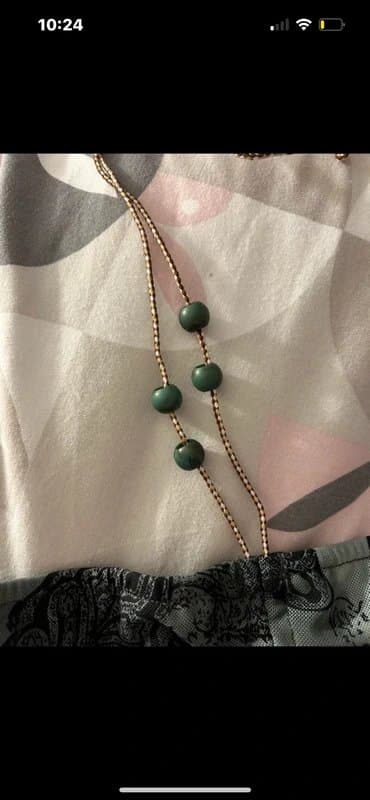 ASOS Bandeau hippie boho halter neck beaded green top